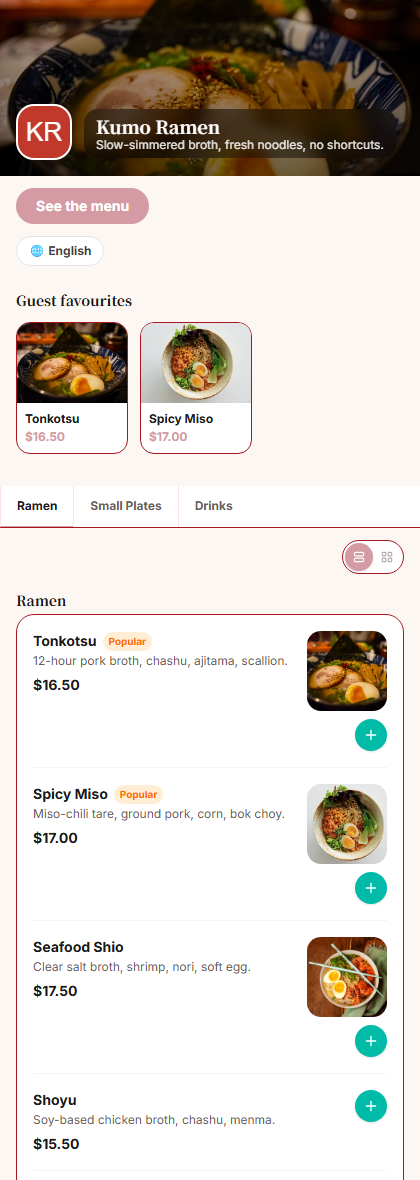 Ramen bar